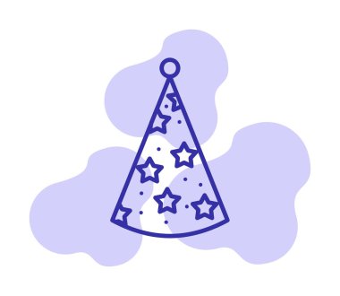 Basit Parti Şapkası simgesi, vektör illüstrasyonu