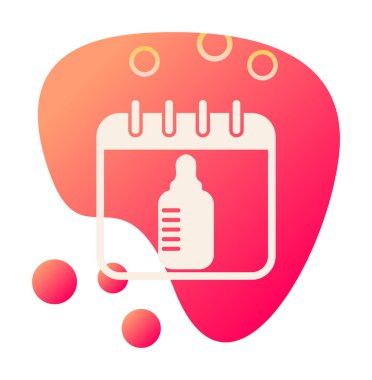 Takvim düzlüğü simgesi, vektör illüstrasyonu 