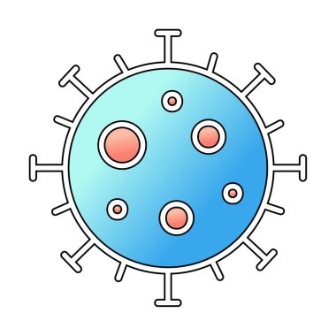 düz stil corona virüsü pandemik ikon vektör tasarımı
