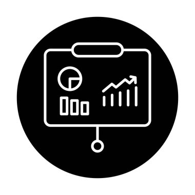 Beyaz arkaplan üzerinde sunum vektörü illüstrasyonunu çalıştır