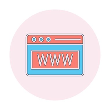 Web tarayıcı simgesi, vektör çizim