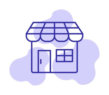 Dükkanı web simge vektör çizim