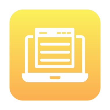 Basit web sitesi arayüzü simgesi, vektör illüstrasyonu