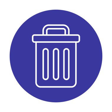Çöp kutusu web simgesi, vektör illüstrasyonu
