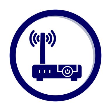 wifi sinyali, Router Aygıt vektör illüstrasyon tasarımı