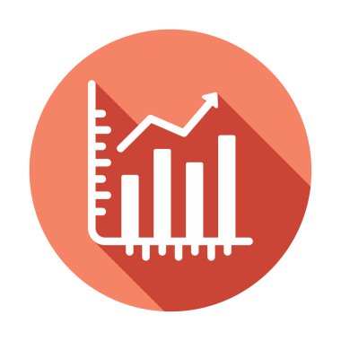 Hisse senetleri büyüyor. Web simgesi basit illüstrasyon