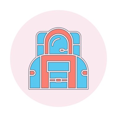 Uzay astronot düz simgesi