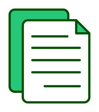 belge düz simgesi, vektör illüstrasyonu 