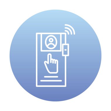 Kapı Kamera simgesi vektör illüstrasyonu 