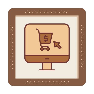 Projeniz için çevrimiçi alışveriş simgesi