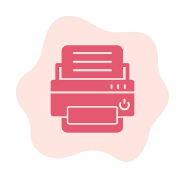 yazıcı simgesi web basit illüstrasyon