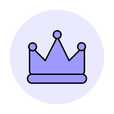 Taç vektör simgesi. Basit resimleme