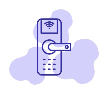 Akıllı Kapı simgesi vektör çizimi