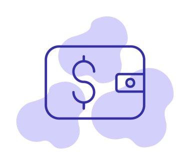 cüzdan vektör simgesi basit illüstrasyon