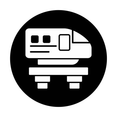 Monoray yaratıcı ikonu. Işınlama simgeleri koleksiyonu. İzole edilmiş Raylı İşareti 