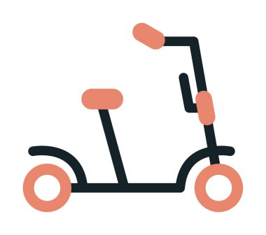 Scooter simgesi vektör illüstrasyonunu tekmele