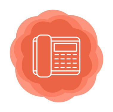 Basit Telefon Simgesi, vektör illüstrasyonu