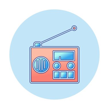  radyo simgesi vektör illüstrasyonu