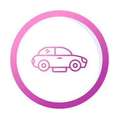 Araba düz simgesi. Vektör çizim 