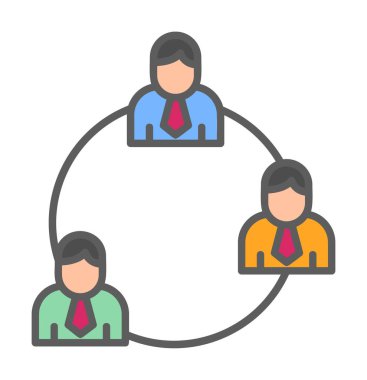 Takım iş web simgesi, vektör çizim