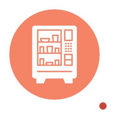 Otomat Web simgesi, vektör illüstrasyonu 