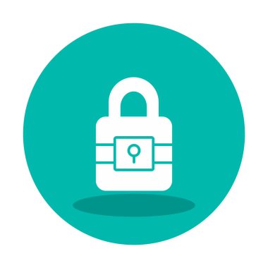 Beyaz arkaplanda asma kilit vektör çizimi