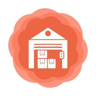 Web için depo vektör simgesinin basit illüstrasyonu