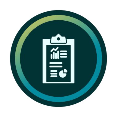 iş raporu simgesi, vektör illüstrasyonu basit tasarım