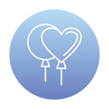 balonlar web basit illüstrasyon, parti konsepti