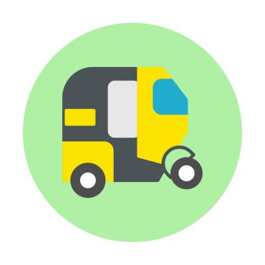 Tuk Tuk simge vektör illüstrasyonu