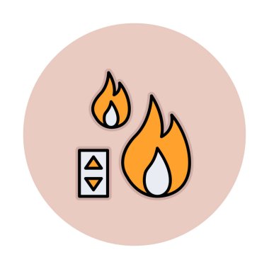 Sıcaklık Denetim simgesi, vektör resimleme 