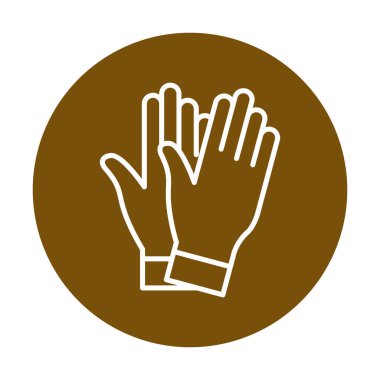 Saftey Eldivenleri ikon vektör çizimi