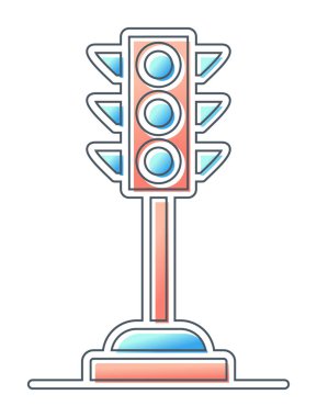 Trafik ışığı web simgesi illüstrasyonu