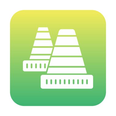 Trafik konisi simgesi vektör çizimi 