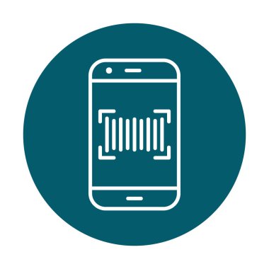 telefon tarama simgesi vektör çizimi