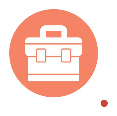 Evrak çantası vektör düz simgesi. İş durumu simgesi, bavul emojisi, vektör illüstrasyonu