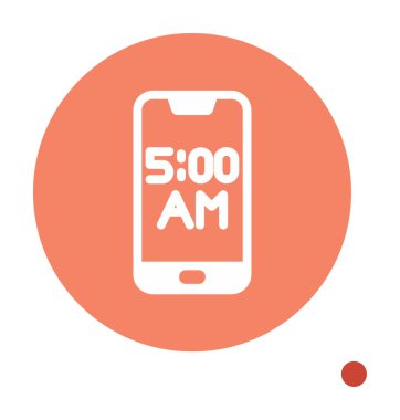 Smartphone Alarm simgesi vektör çizimi