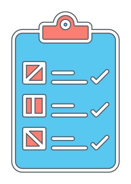 Kontrol listesi vektör simgesi modern basit vektör illüstrasyonu