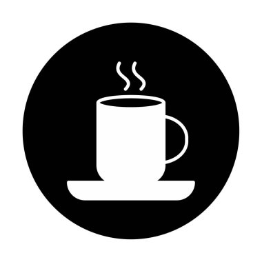 sıcak içecek web simgesi, basit vektör illüstrasyonu 