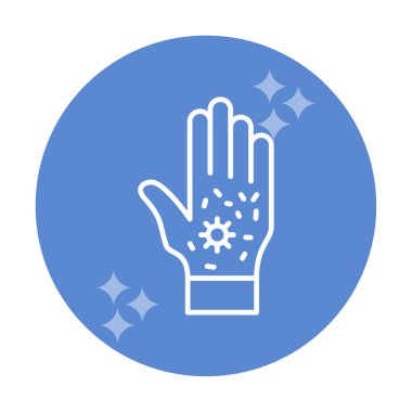 kirli el simgesi, vektör illüstrasyonu