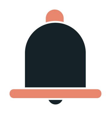 Basit Bildirim Zili simgesi, vektör illüstrasyonu