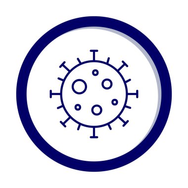 düz stil corona virüsü pandemik ikon vektör tasarımı