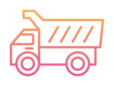 Vektör Tasarımı Çöp Kamyonu Simgesi Biçimi