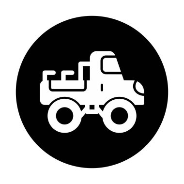 Canavar kamyon simgesi vektör illüstrasyonu