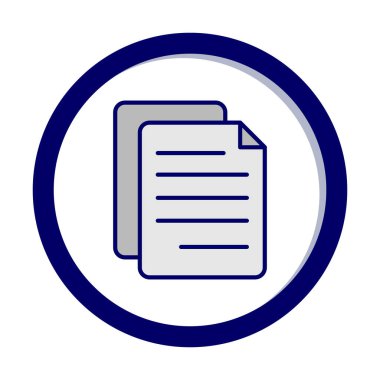 belge düz simgesi, vektör illüstrasyonu 