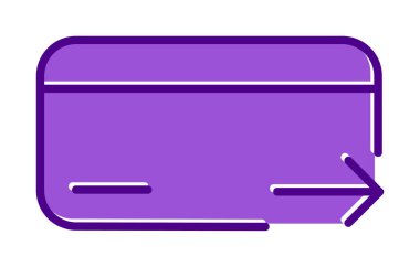 Kredi kartı ikonu vektör illüstrasyonu