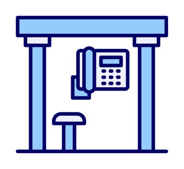 Basit Telefon Simgesi, vektör illüstrasyonu