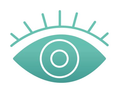 Göz simgesi. düz vektör illüstrasyonu