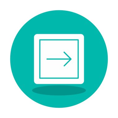 Sağ Ok simgesi, vektör illüstrasyonu basit tasarım