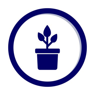 pot simge vektör çizim bitki